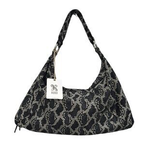 HOBO Paulette Leather Hobo Shoulder Bag Pixel Exotic NWT $328 with Dustbag